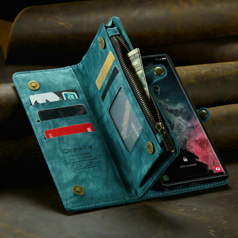 Case For Samsung Leather Zipper Phone Wallet For Galaxy Samsung Cases - Tophatter Daily Deals