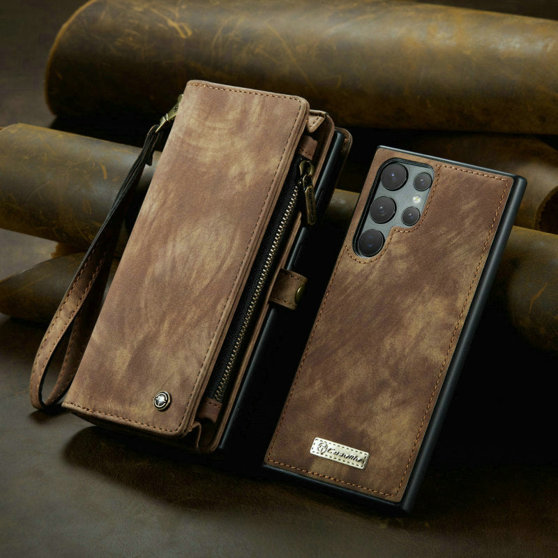 Case For Samsung Leather Zipper Phone Wallet For Galaxy Samsung Cases - Tophatter Daily Deals