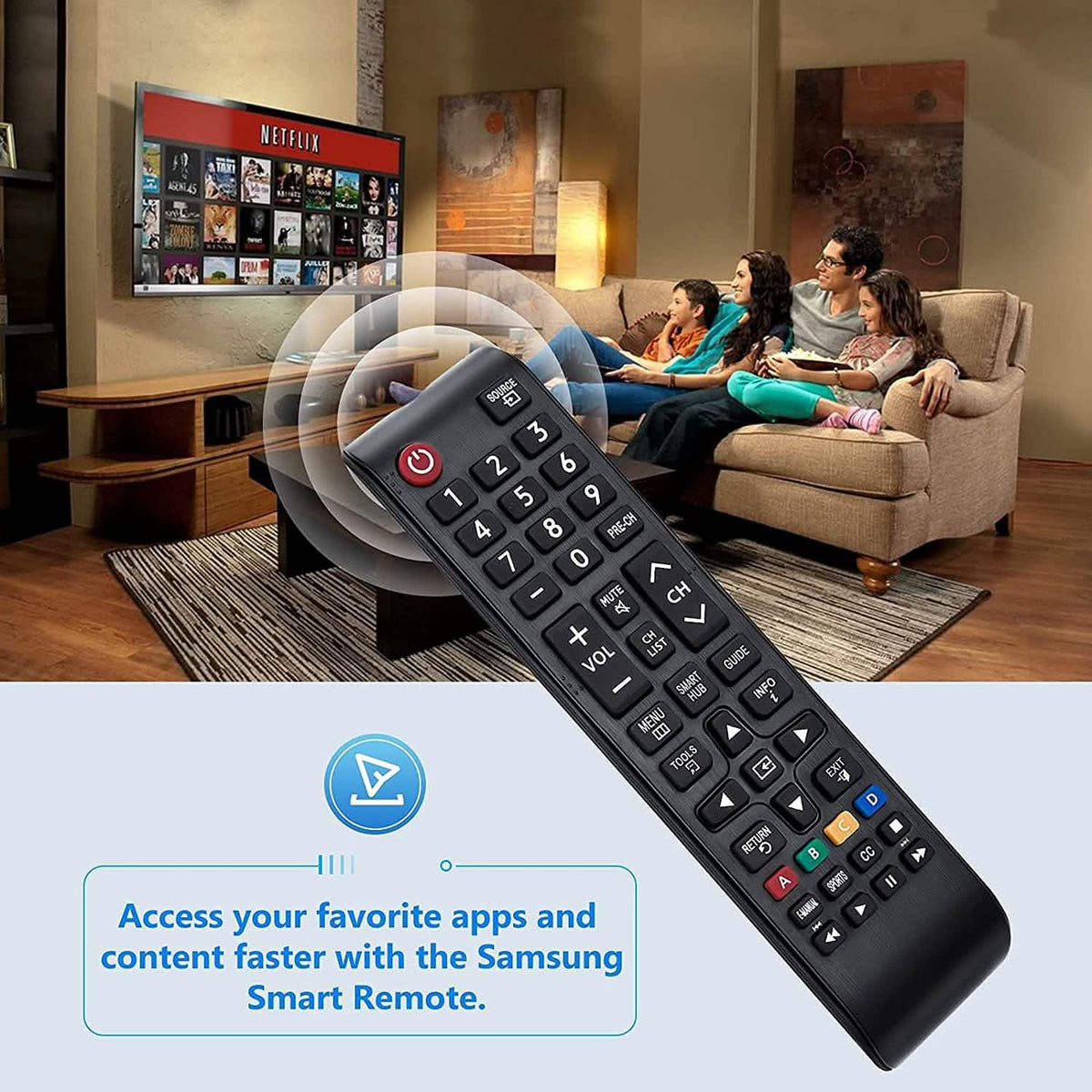 Samsung-TV-Remote for All Samsung LCD LED HDTV 3D Smart TVs Models TV & Video - Tophatter Daily Deals