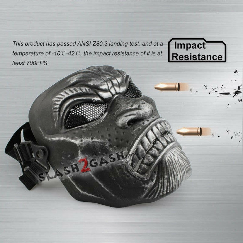 Samurai Warrior Skeletal Protective Tactical Mask Airsoft Halloween Party Face Mask - Tophatter Daily Deals