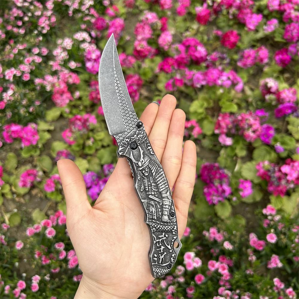 3D Samurai Sculpture Folding Knife - Tophatter Daily Deals