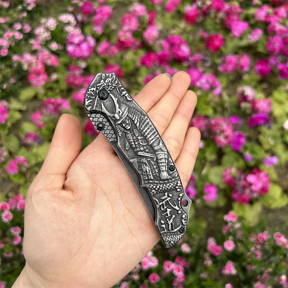 3D Samurai Sculpture Folding Knife - Tophatter Daily Deals