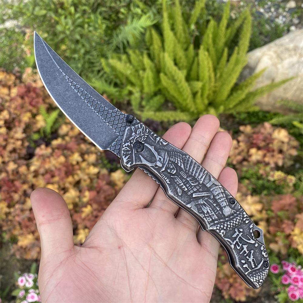 3D Samurai Sculpture Folding Knife - Tophatter Daily Deals