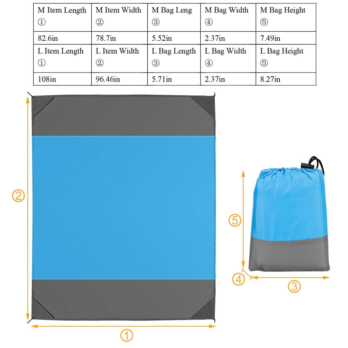 Sand Proof Picnic Blanket with 4 Anchors Outdoor Recreation - Tophatter Daily Deals