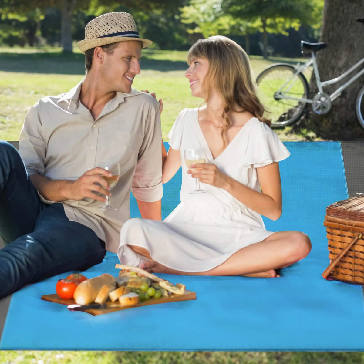 Sand Proof Picnic Blanket with 4 Anchors Outdoor Recreation - Tophatter Daily Deals