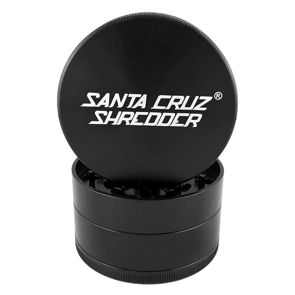 Santa Cruz Shredder Grinder | 4pc | 2.75" Santa Cruz Black Grinders - Tophatter Daily Deals