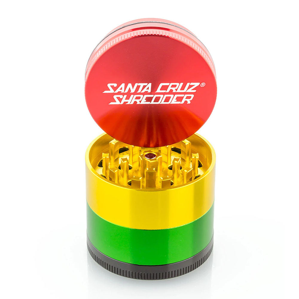 Santa Cruz Shredder Grinder | 4pc | 2.12" Santa Cruz Rasta Grinders - Tophatter Daily Deals