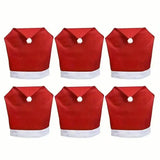 Santa Hats Dining Chair Covers Slipcover Seasonal Decor - Tophatter Daily Deals