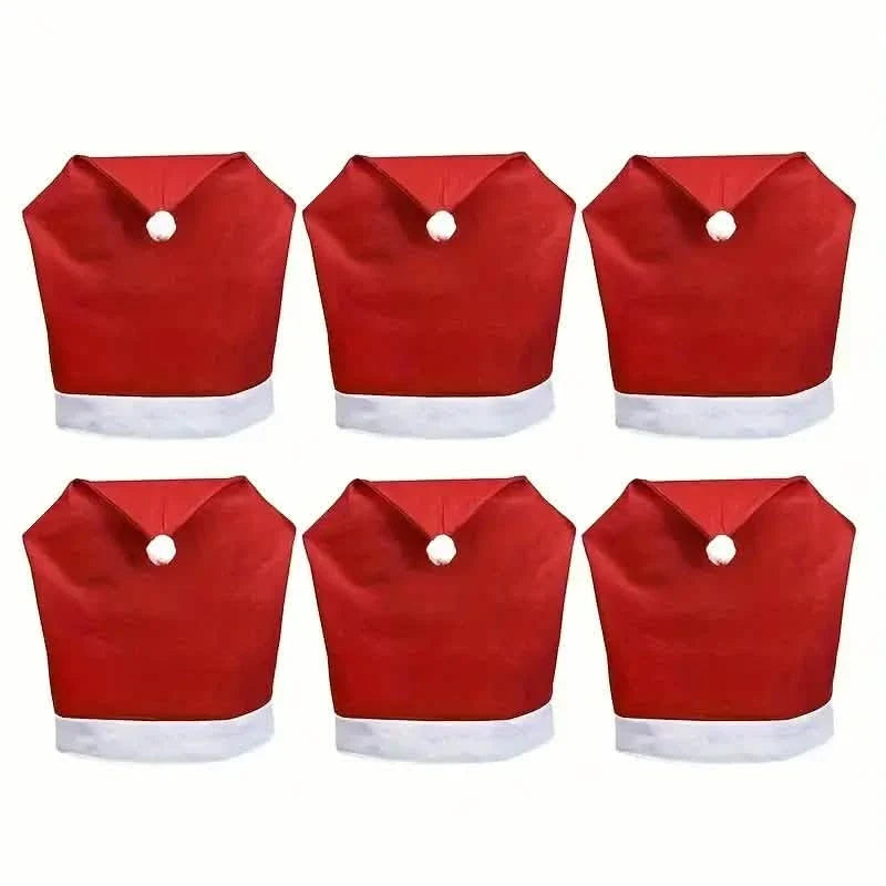 Santa Hats Dining Chair Covers Slipcover Seasonal Decor - Tophatter Daily Deals