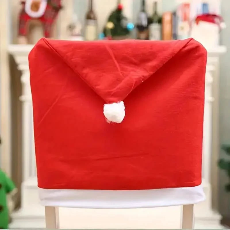 Santa Hats Dining Chair Covers Slipcover Seasonal Decor - Tophatter Daily Deals