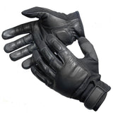 Police Force Leather Weighted Knuckle Gloves Law Enforcement - Tophatter Daily Deals