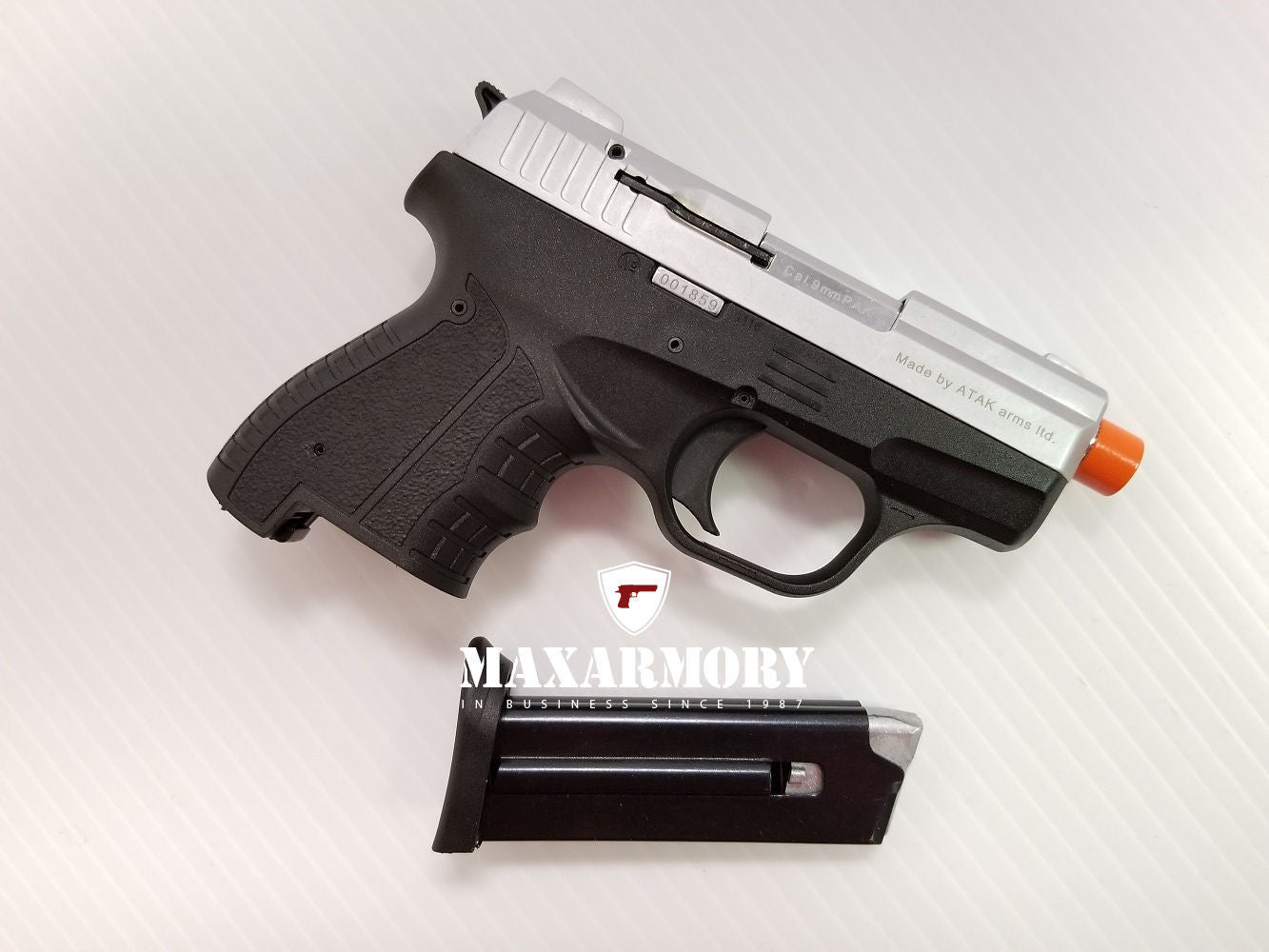 Zoraki 906 Silver - Front Firing 9mm Blank Gun - Tophatter's Weapons'N'Deals Blank Firing Replica Guns - Tophatter Daily Deals