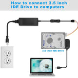 SATA PATA IDE to USB 2.0 Adapter Converter Cable For 2.5" 3.5" Hard Drive Disk Adapter Converter Cable - Tophatter Daily Deals