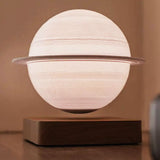 Levitating Moon Lamp Floating Night Light Cozy Home Saturn - Brown Base - Tophatter Daily Deals