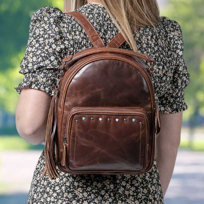 Concealed Carry Sawyer Leather Backpack Handgun Purses - Tophatter Daily Deals