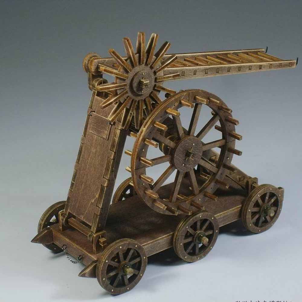 AM009 Scaling Ladder Military Wooden Model Kits For Adults 3D Mechanical Model Kit - Tophatter Daily Deals