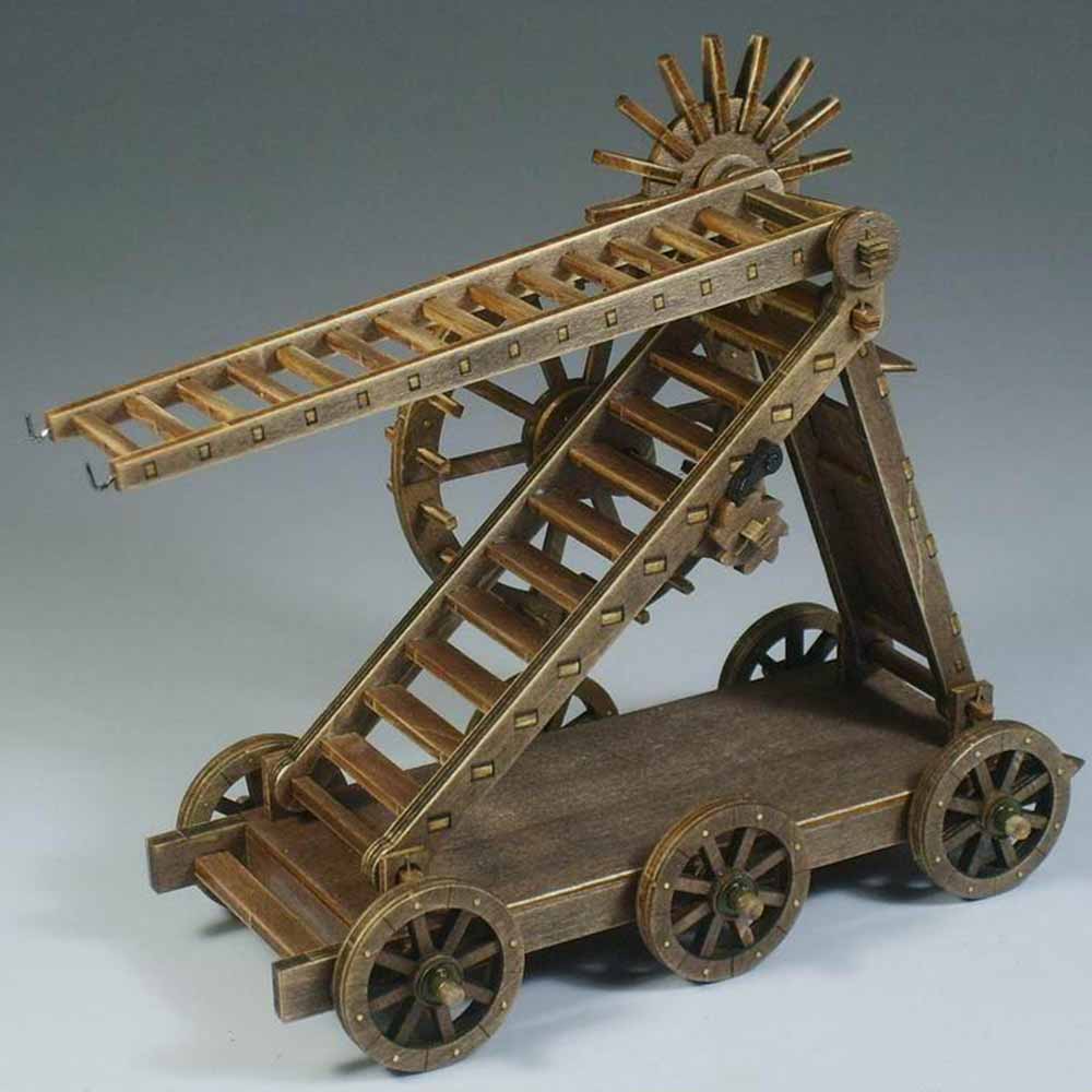 AM009 Scaling Ladder Military Wooden Model Kits For Adults 3D Mechanical Model Kit - Tophatter Daily Deals