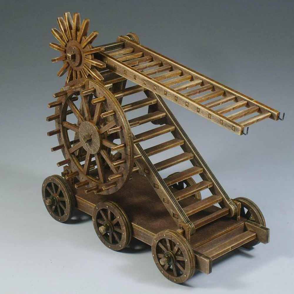 AM009 Scaling Ladder Military Wooden Model Kits For Adults 3D Mechanical Model Kit - Tophatter Daily Deals