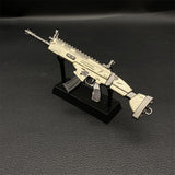 Miniature Metal Scar Assault Rifle 17CM/6.7" With Metal Stand - Tophatter Daily Deals