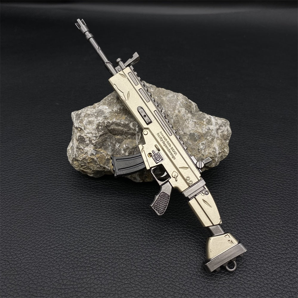 Miniature Metal Scar Assault Rifle 17CM/6.7" - Tophatter Daily Deals