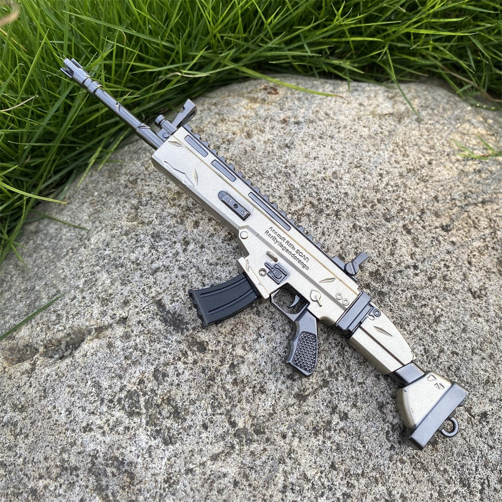 Miniature Metal Scar Assault Rifle 17CM/6.7" - Tophatter Daily Deals
