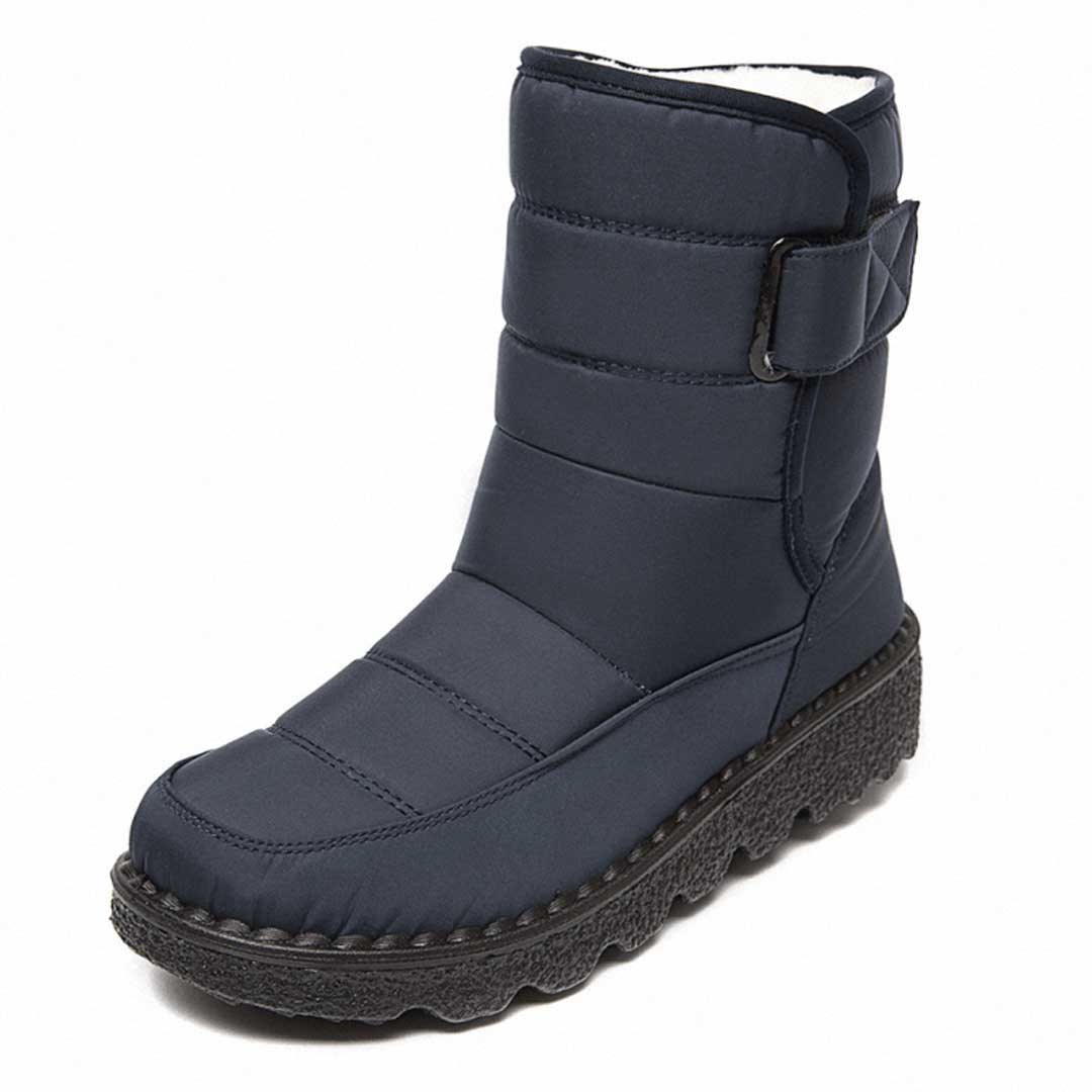 Insulating Women’s Winter Boots - Quilted Midcalf, Warm Blue - Tophatter Daily Deals