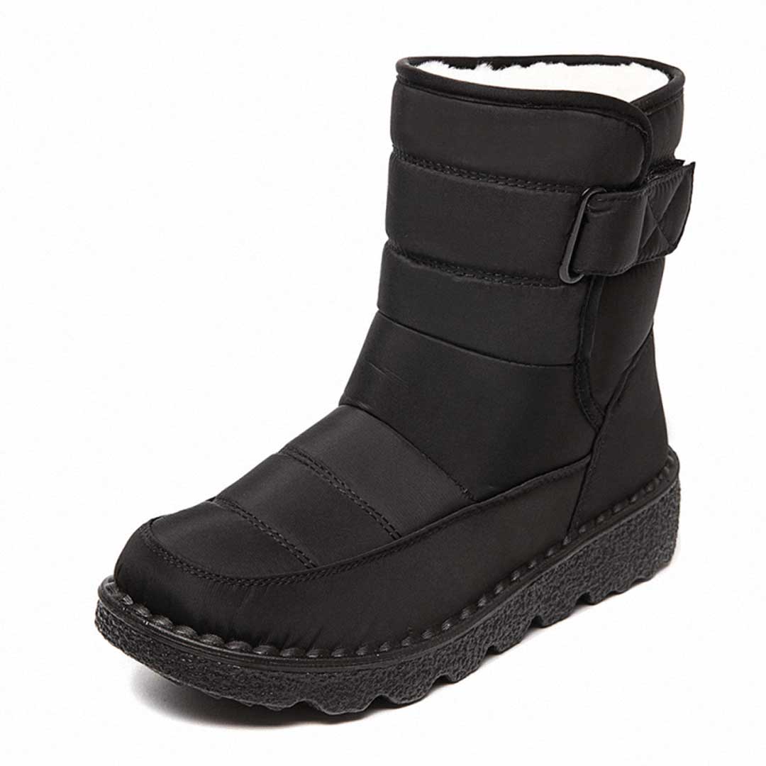 Insulating Women’s Winter Boots - Quilted Midcalf, Warm Black - Tophatter Daily Deals