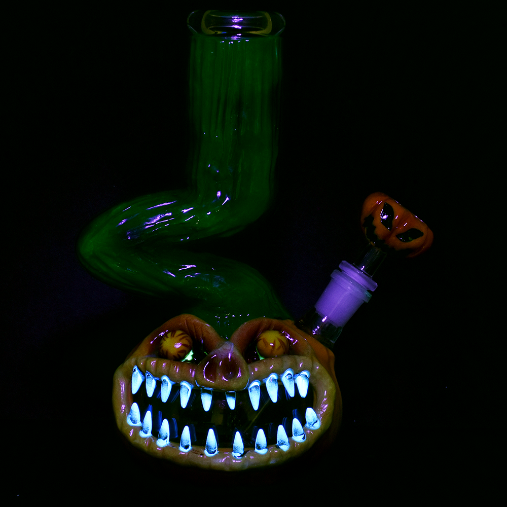 Scary Pumpkin Bent Neck Bong Bongs - Tophatter Daily Deals