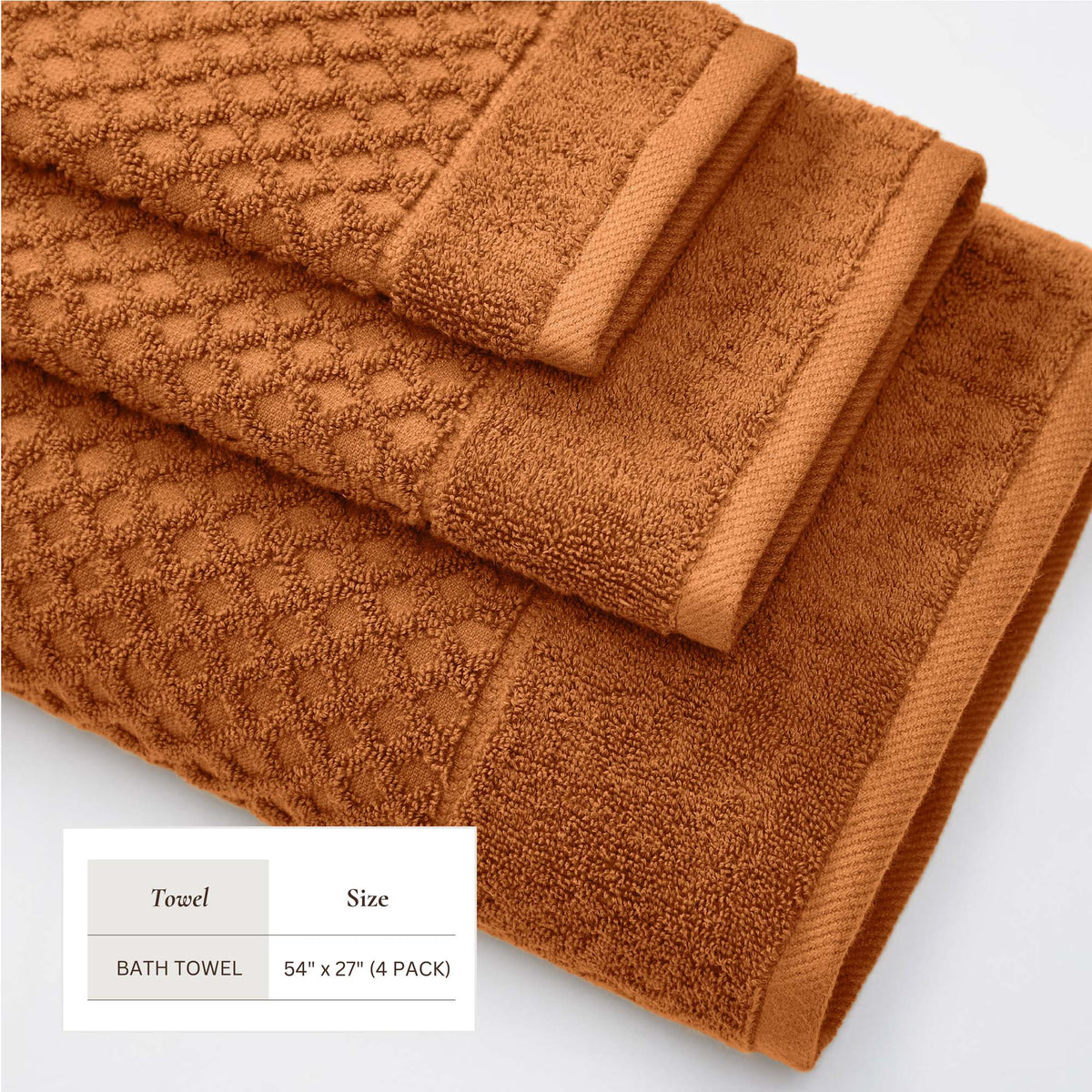 Cotton Diamond Waffle Weave Bath Towel Set - Grayson Collection Bath - Tophatter Daily Deals