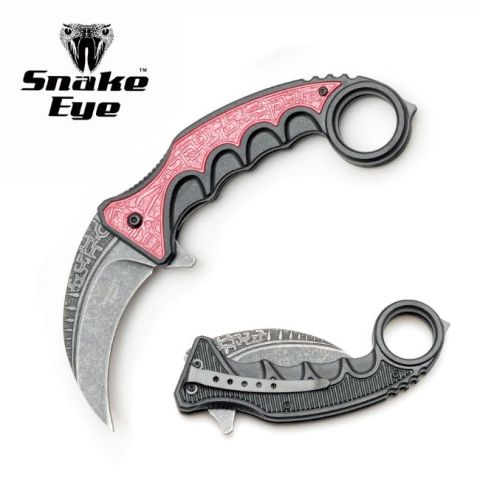 Snake Eye Tactical Spring Assist Karambit Style Knife - Tophatter Daily Deals