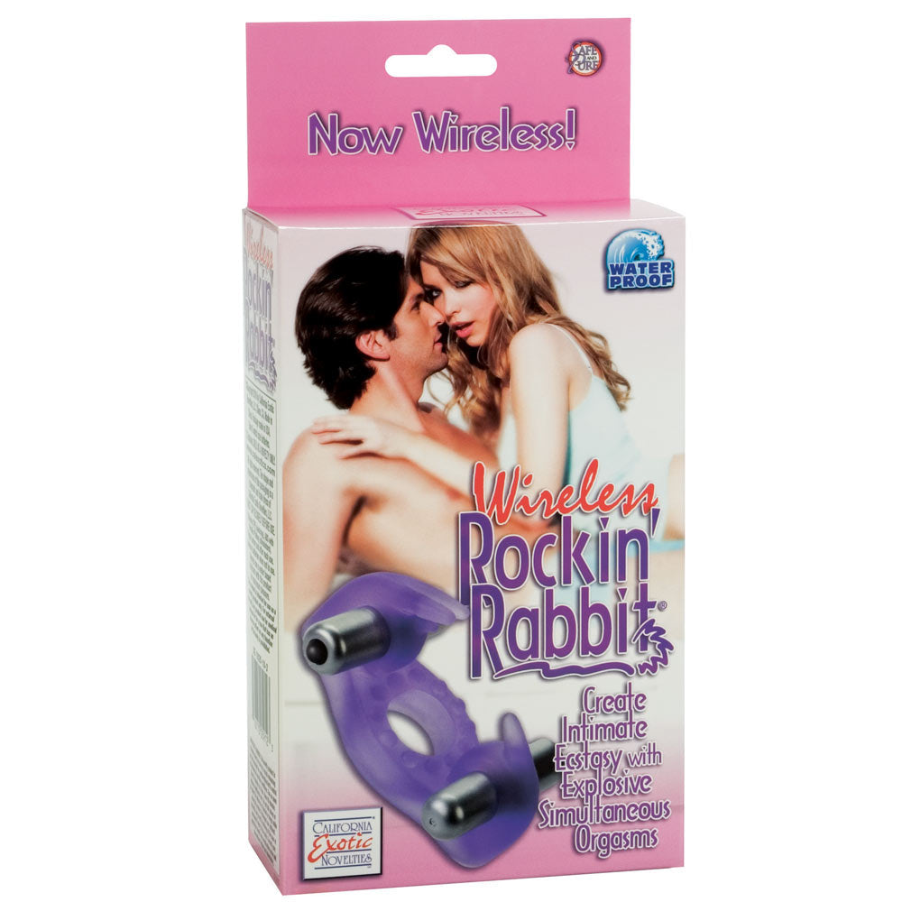 Rockin Rabbit Wireless Vibrating Cock Ring – Soft Stretchy Enhancer with Removable 3-Speed Bullets > Cock Ring > Vibrating - Tophatter Daily Deals