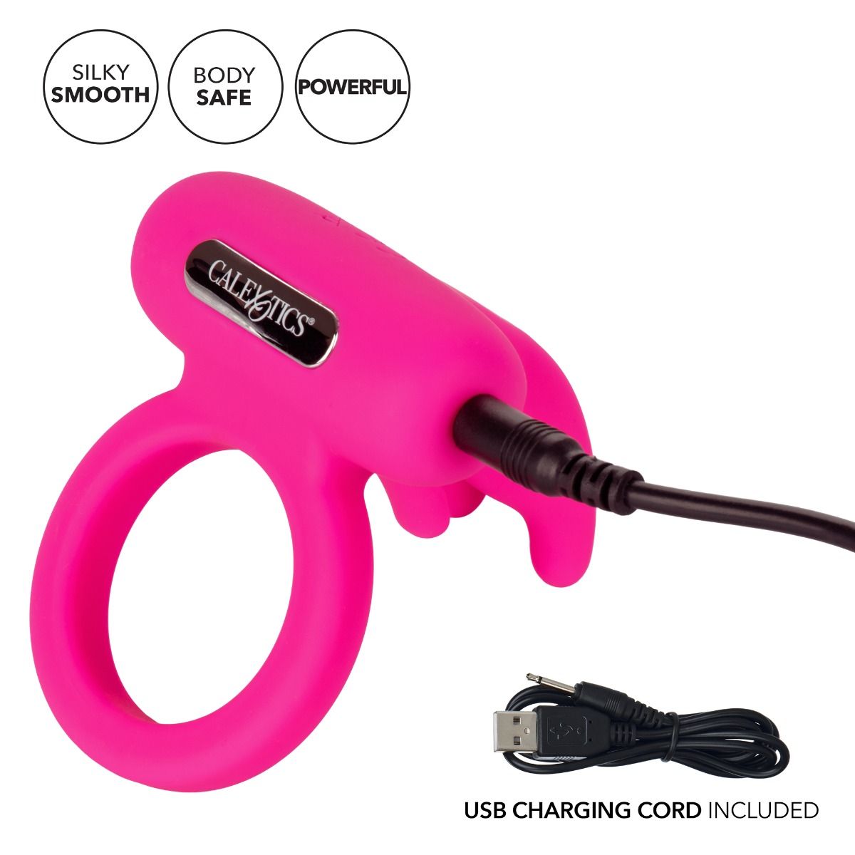 Triple Clit Flicker Vibrating Penis Ring in Pink Vibrating Cock Ring - Tophatter Daily Deals