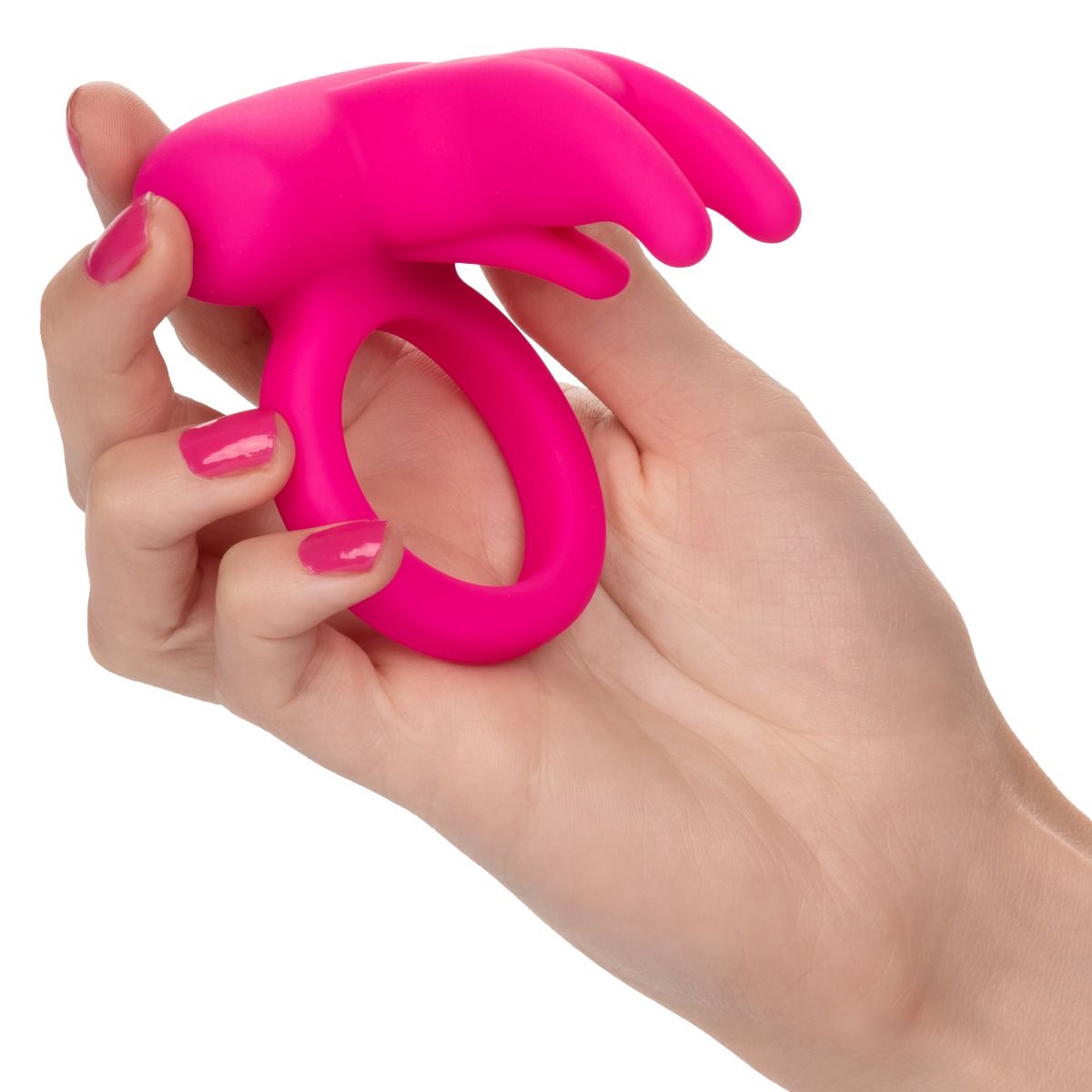 Triple Clit Flicker Vibrating Penis Ring in Pink Vibrating Cock Ring - Tophatter Daily Deals