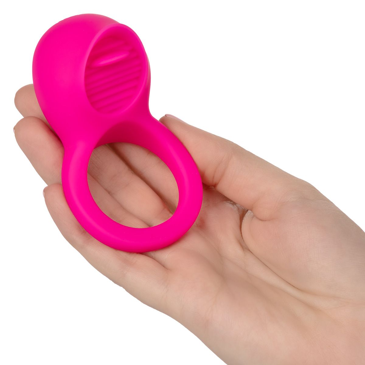 Teasing Tongue Enhancer Vibrating Cock Ring in Pink Vibrating Cock Ring - Tophatter Daily Deals