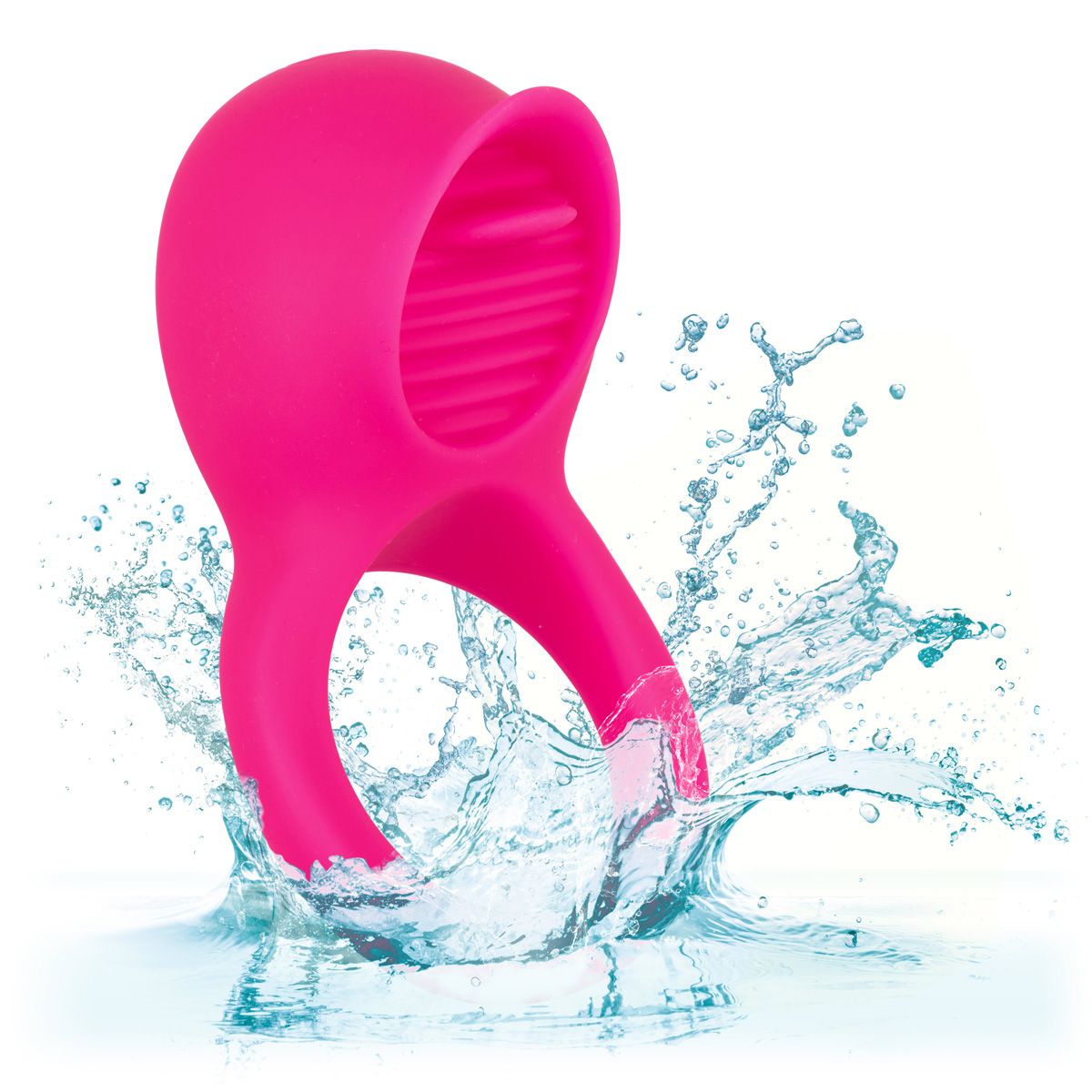 Teasing Tongue Enhancer Vibrating Cock Ring in Pink Vibrating Cock Ring - Tophatter Daily Deals
