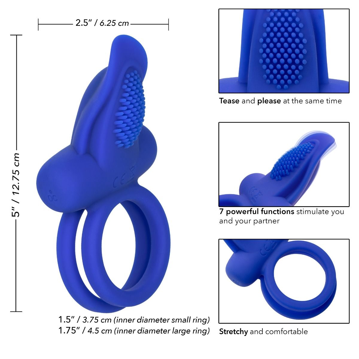 Dual Pleaser Enhancer Vibrating Cock Ring in Purple Vibrating Cock Ring - Tophatter Daily Deals