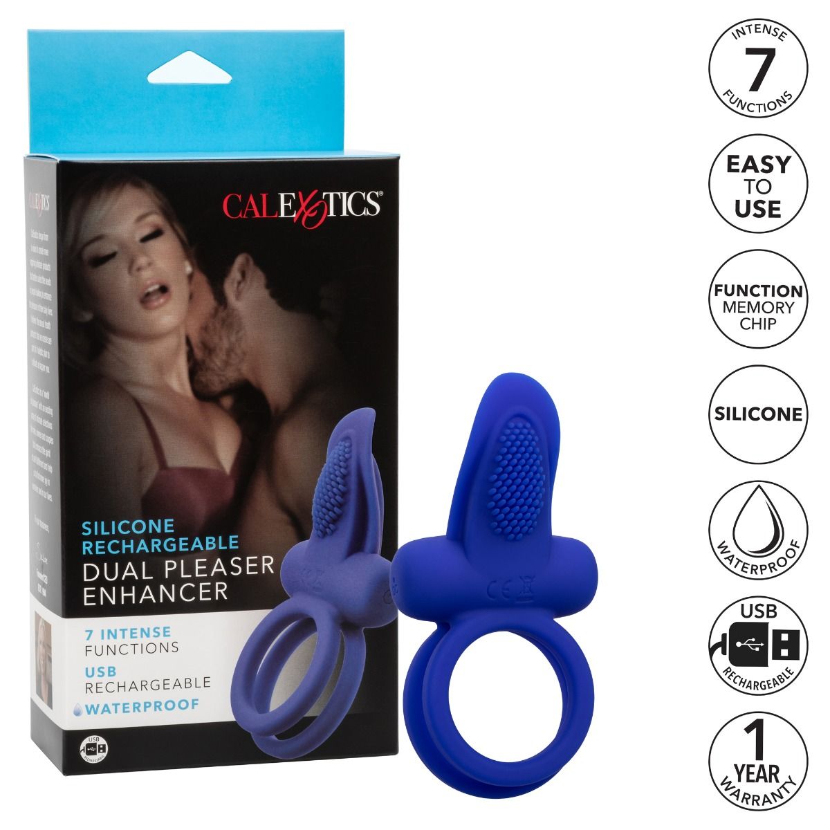 Dual Pleaser Enhancer Vibrating Cock Ring in Purple Vibrating Cock Ring - Tophatter Daily Deals