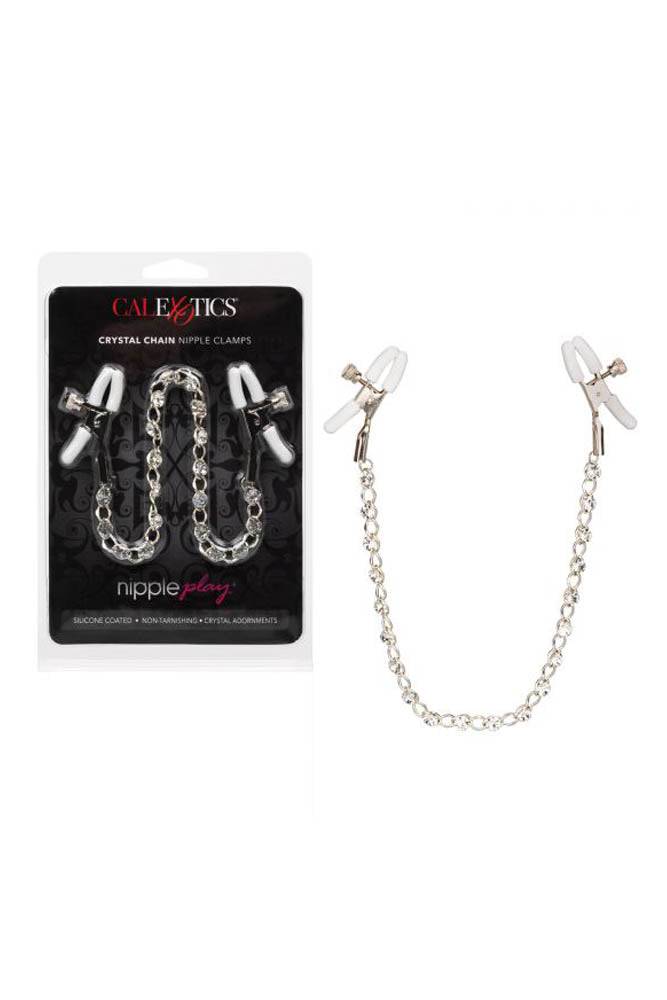Cal Exotics - Nipple Play - Crystal Chain Nipple Clamps BDSM - Tophatter Daily Deals