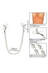 Cal Exotics - Nipple Play - Crystal Chain Nipple Clamps BDSM - Tophatter Daily Deals