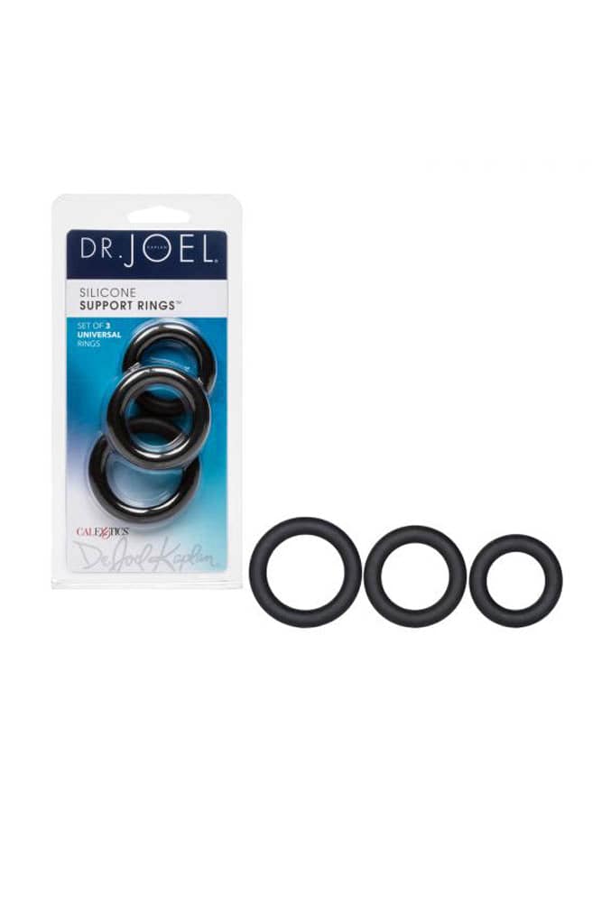 Cal Exotics - Dr. Joel Kaplan - Silicone Support Cock Rings - Black Sex Toy - Tophatter Daily Deals