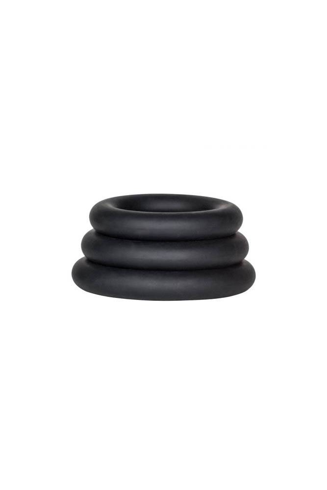 Cal Exotics - Dr. Joel Kaplan - Silicone Support Cock Rings - Black Sex Toy - Tophatter Daily Deals