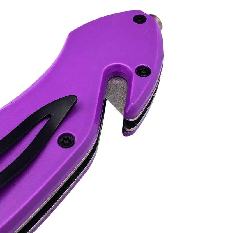 Auto Safety Survival Self-Defense Purple Tanto Blade Knives & Knuckles - Tophatter Daily Deals
