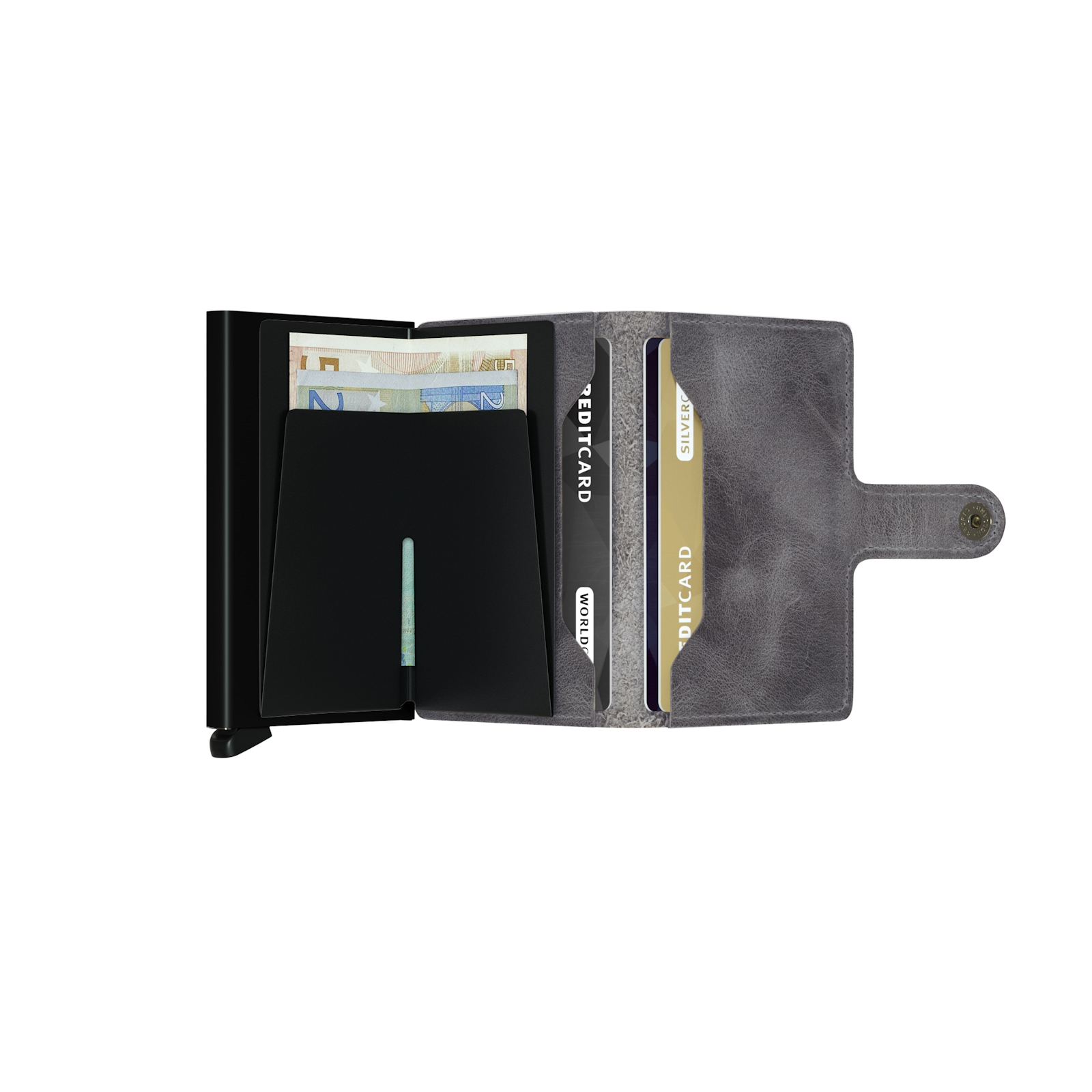 Secrid Miniwallet Vintage Grey - Black wallet - Tophatter Daily Deals