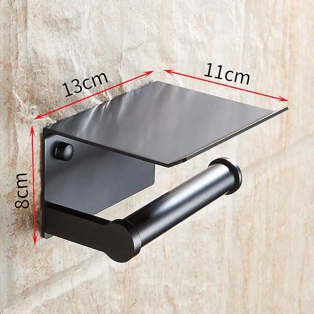 Self-adhesive Toilet Paper Holder With Shelf Bath - Tophatter Daily Deals