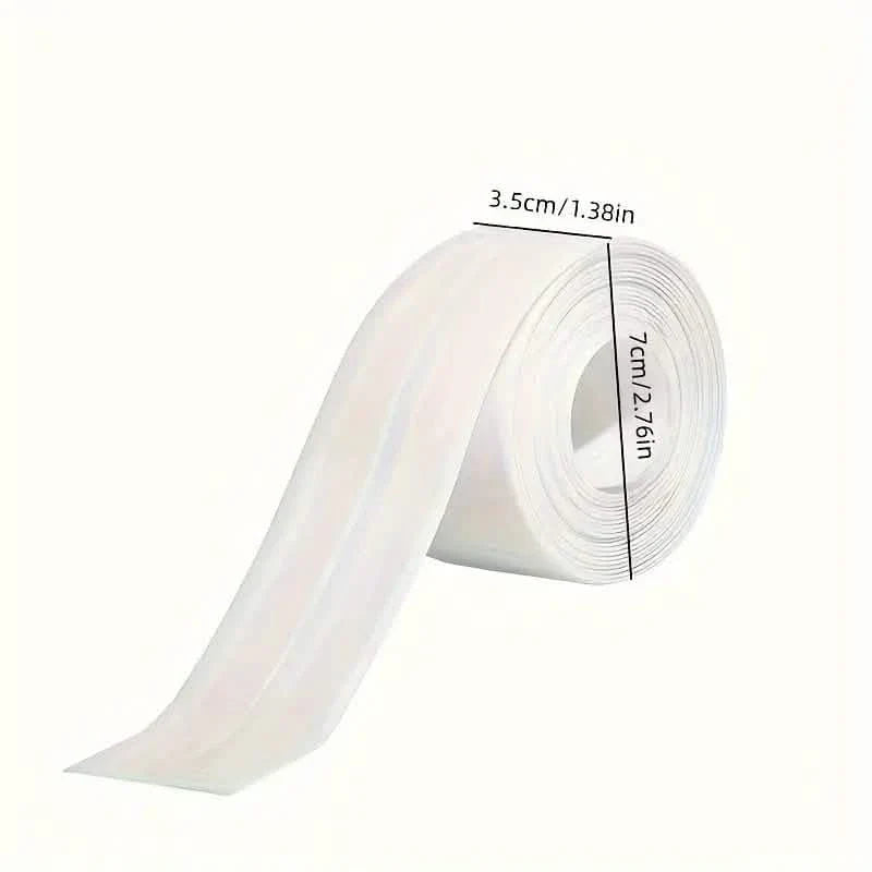 Self-Adhesive Waterproof Caulk Strip - Moisture-Resistant Sealing Tape for Kitchen & Bathroom Bath - Tophatter Daily Deals
