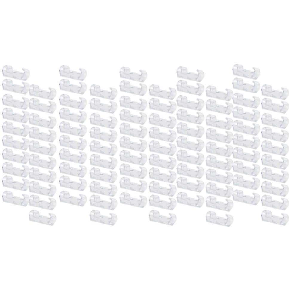 Self-Adhesive Wire Organizer Line Cable Plastic Clips Clear 100-Pieces School, Office & Art Supplies - Tophatter Daily Deals