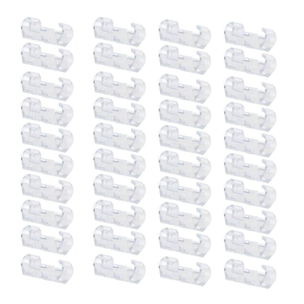 Self-Adhesive Wire Organizer Line Cable Plastic Clips Clear 40-Pieces School, Office & Art Supplies - Tophatter Daily Deals
