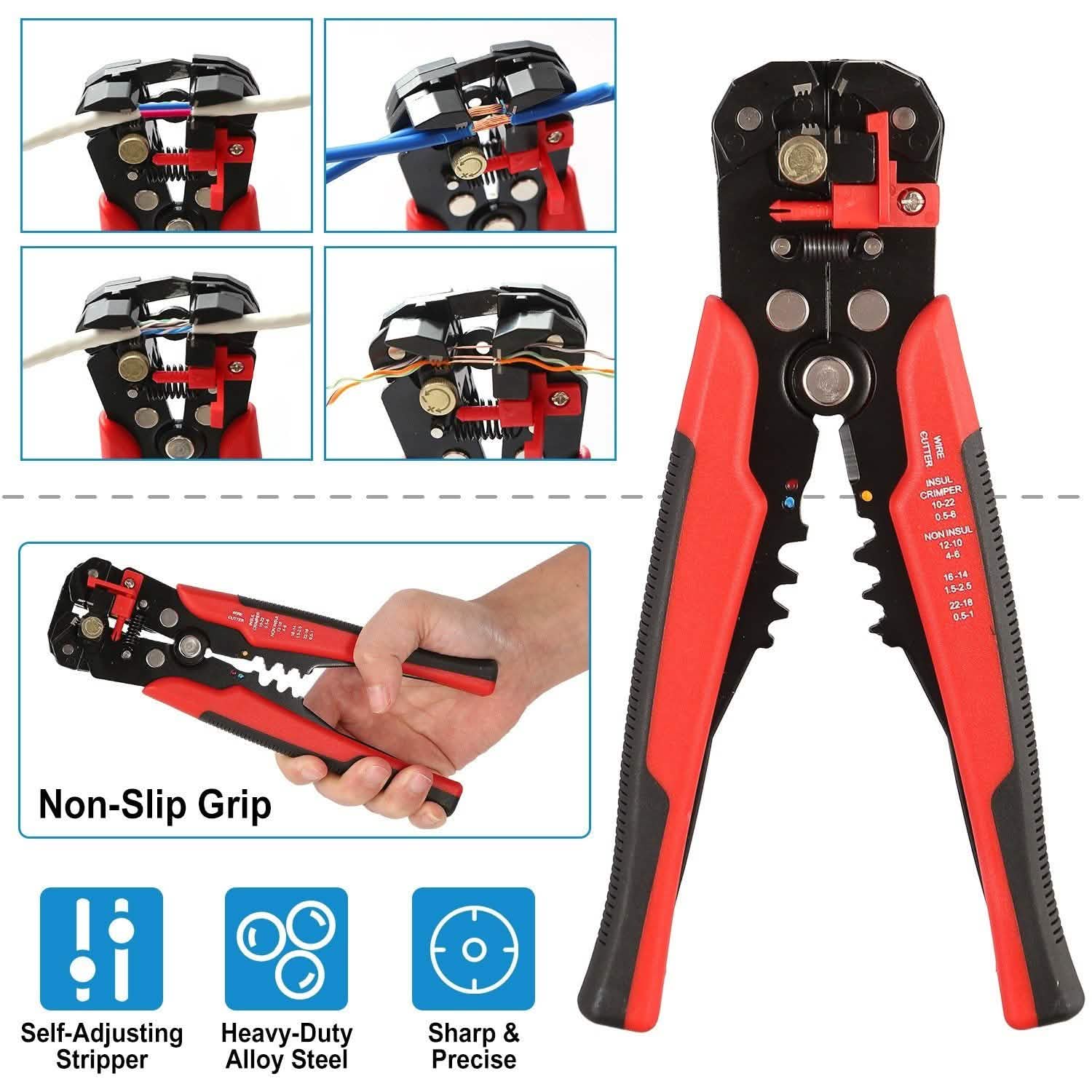 Self-Adjusting Multifunctional Wire Stripper Home Improvement - Tophatter Daily Deals