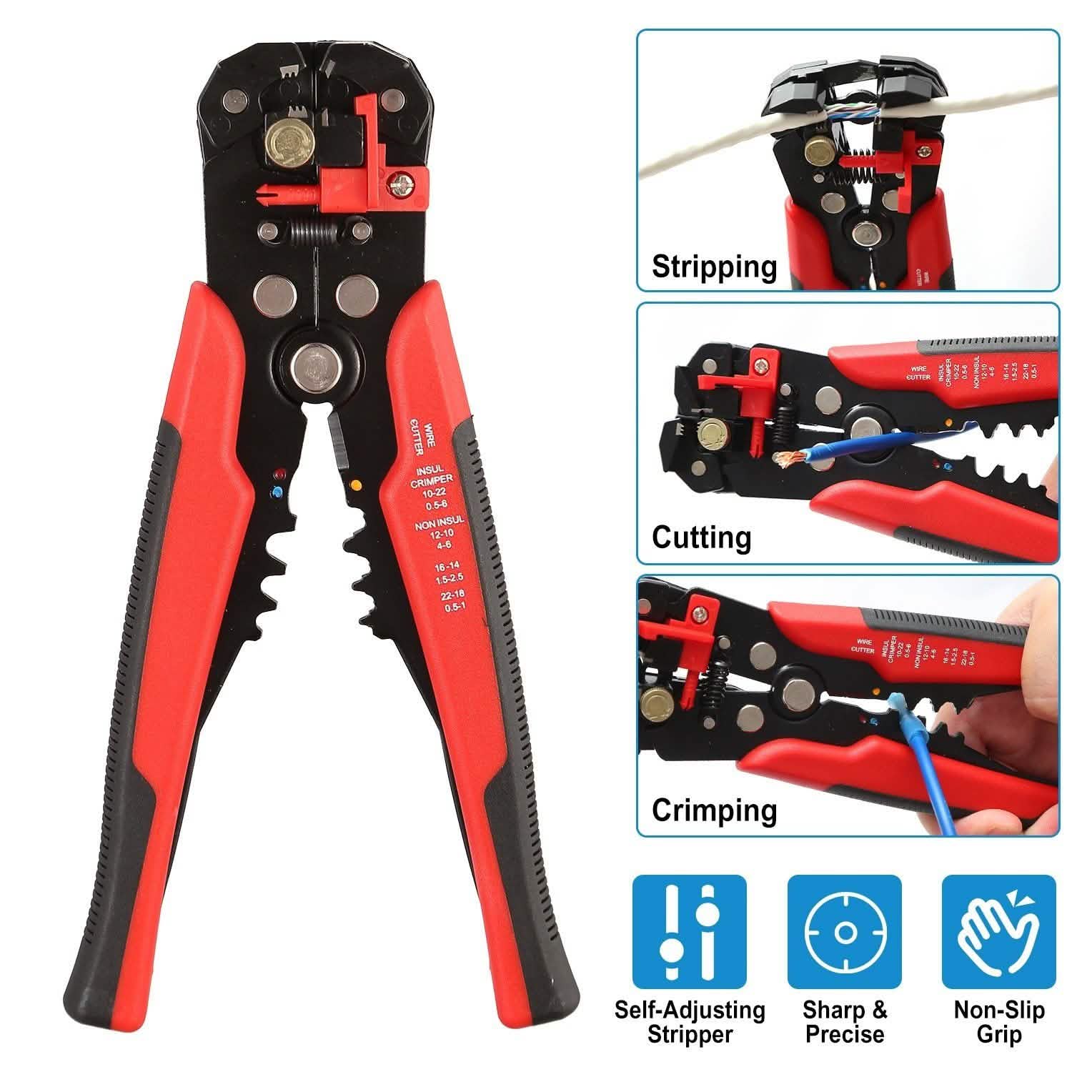 Self-Adjusting Multifunctional Wire Stripper Home Improvement - Tophatter Daily Deals