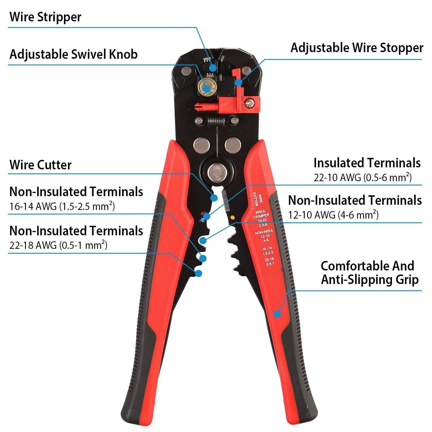Self-Adjusting Multifunctional Wire Stripper Home Improvement - Tophatter Daily Deals
